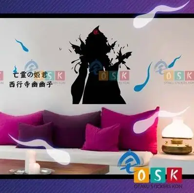 Touhou Project SAIGYOUJI YUYUKO Виниловые Настенные стикеры s Наклейка Декор домашнее