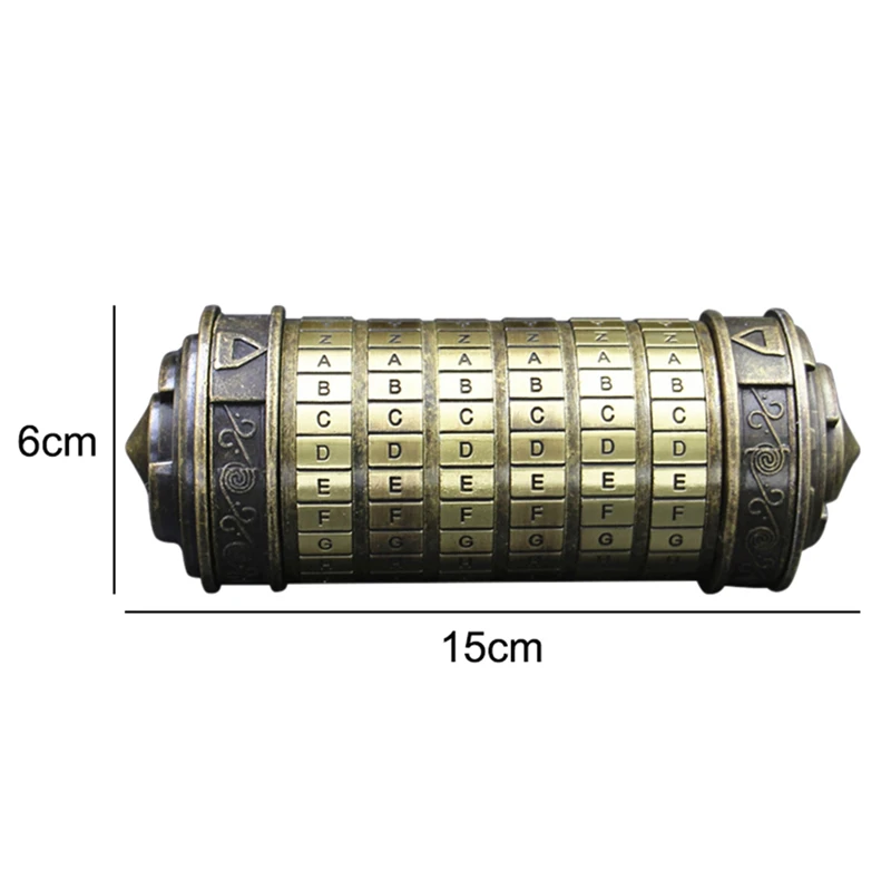 Творческий Ретро День рождения Валентина Подарочная коробка цилиндр замок да Винчи код Алфавит замок