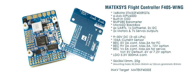matek Systems F405 F405-WING STM32F405 игровые джойстики со встроенным серверный компьютером с экранным меню MPU6000 для моделей RC Полетный контроллер рамки DIY Радиоуправляемый квадрокоптер