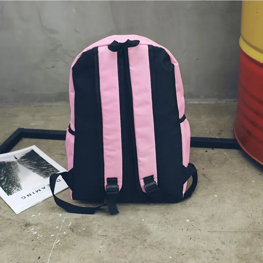 Полосатый женский и мужской холщовый рюкзак, школьная сумка для подростков, для мальчиков и девочек, Студенческая сумка для книг, рюкзак для средней школы, Повседневная Уличная сумка