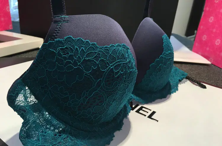 Newest Spell Color Sexy Women Bra Sets Lace Embroidery VS Bra Push Up Underwear Bras Brief Sets