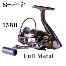 Sougayilang Feeder Spinning Fishing Reel China Left Right Reel Fishing Gear Coil 12+1 Ball Bearing Metal Sea Fishing Reel Peche