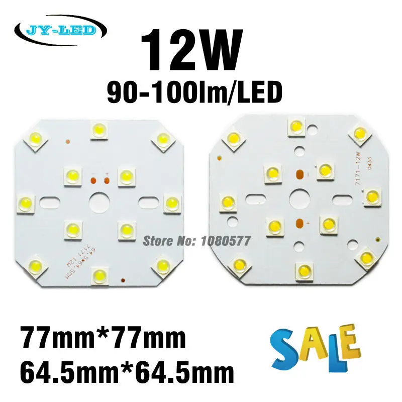 

New Arrival 12W LED PCB Board, SMD7171 HuaLei Chip 1200lm Aluminum Base Plate White/Warm White For LED Bulbs