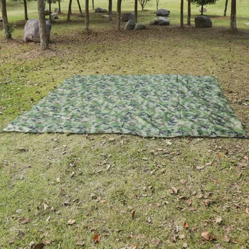 

Shelter Canopy Outdoor Large Waterproof Sunshade Beach Camping Triangle Tent Green camouflage 3x3m Durable Useful