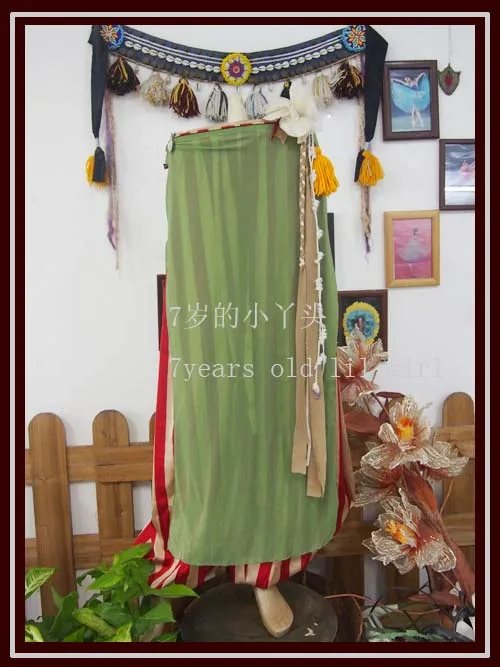 

Transparent thin Skirt with Open Slit belly dance skirt CX015