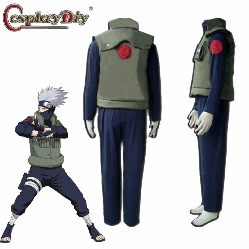 Cosplaydiy Anime Naruto Hatake Kakashi Cosplay Costumes For Adult Men 