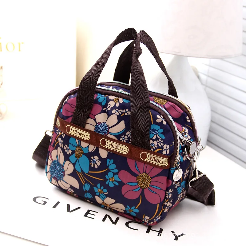 

Hot Sale!! 9 Color Women Parachute fabric Print Flap bag Waterproof Vintage Satchel Crossbody Shoulder Satchel Top-handle bags