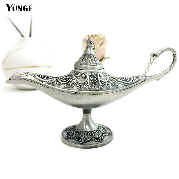 

2016 Arabian Magic Aladin Lamp Antique Arts Craft Genie Lamp Souvenir Wedding Home Decoration Collectible Aladin Lamp