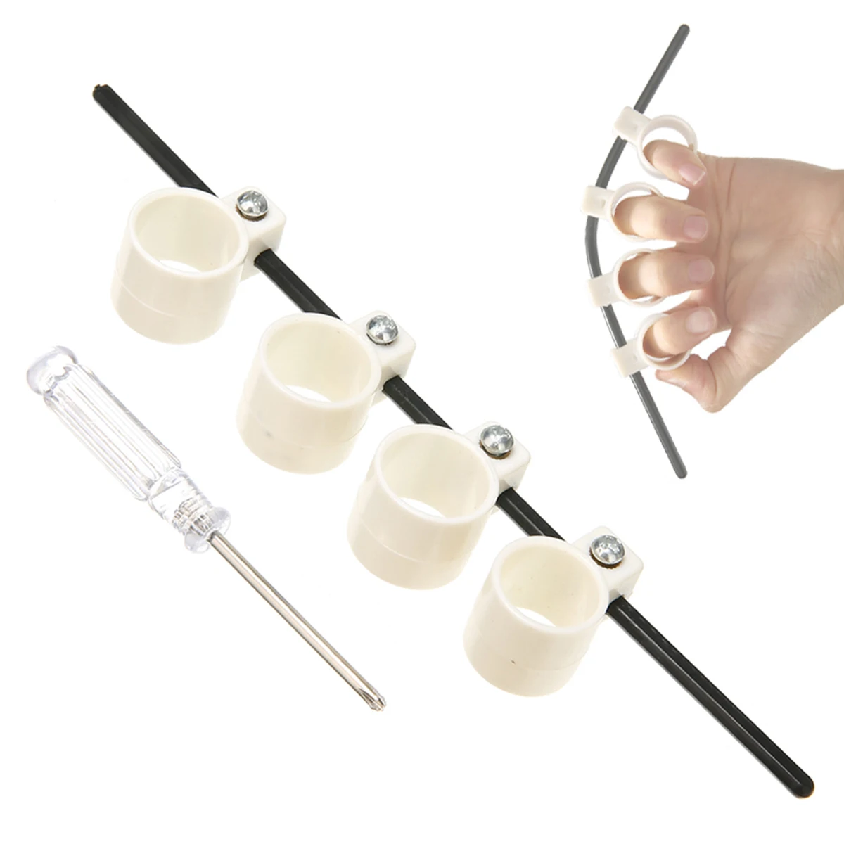 1pcs Electric Acoustic Guitar Finger Expansion Sleeve Finger Force Ukulele Piano Span Practice For Guitar Beginner