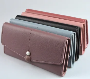 

2018 Fashion Women Lovely Graceful Fashion Clutch Purse Three Folds Wallet Credit Card Holder Simple Wallets Women