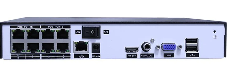 4CH 8-канальный сетевой видеорегистратор Onvif 48 V Стандартный PoE NVR H.265/H.264, eal, время Запись для спортивной экшен-камеры 4 K/5MP/4MP/3MP/1080 P/960 P/720 P IP Камера, P2P