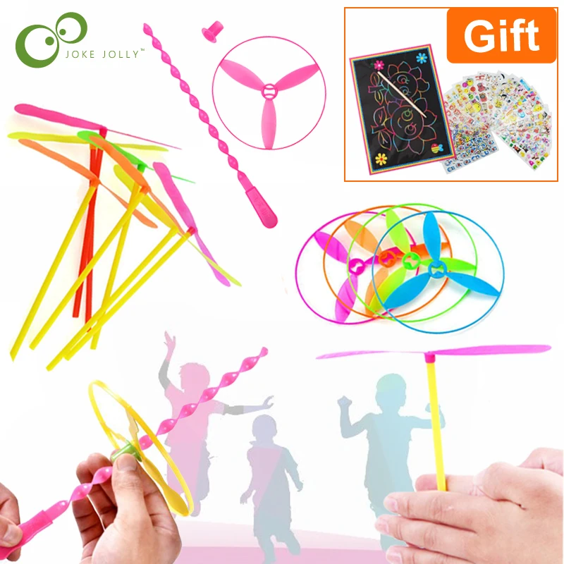 Jouet dextérieur en bambou pour enfants, 10 pièces/5 pièces, jouet dextérieur, poignée en plastique, soucoupe volante féerique, jouet dextérieur pour enfants GYH Jouet dextérieur en bambou pour enfants, 10 pièces/5 pièces, jouet dextérieur, poignée en plastique, soucoupe volante féerique, jouet dextérieur pour enfants GYH