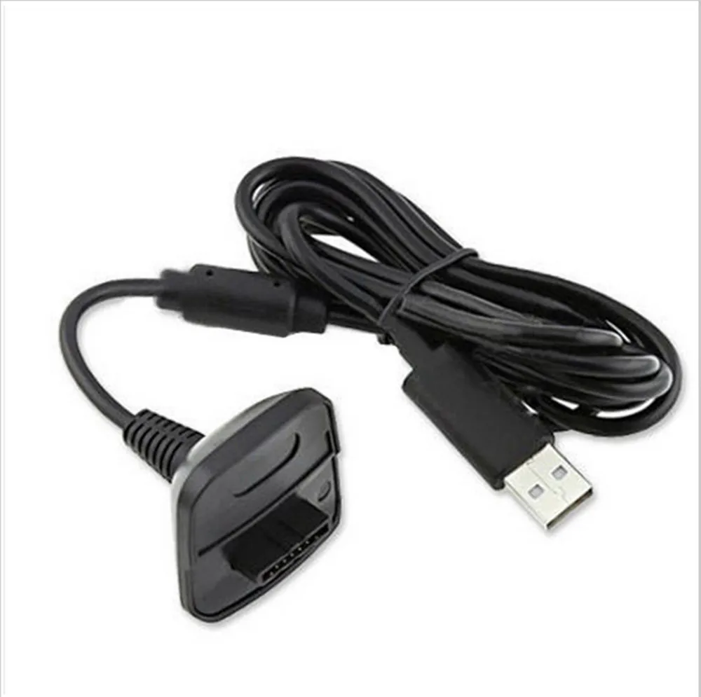 Черный беспроводной контроллер 2 в 1 Play и зарядный USB кабель для Microsoft Xbox 360|play