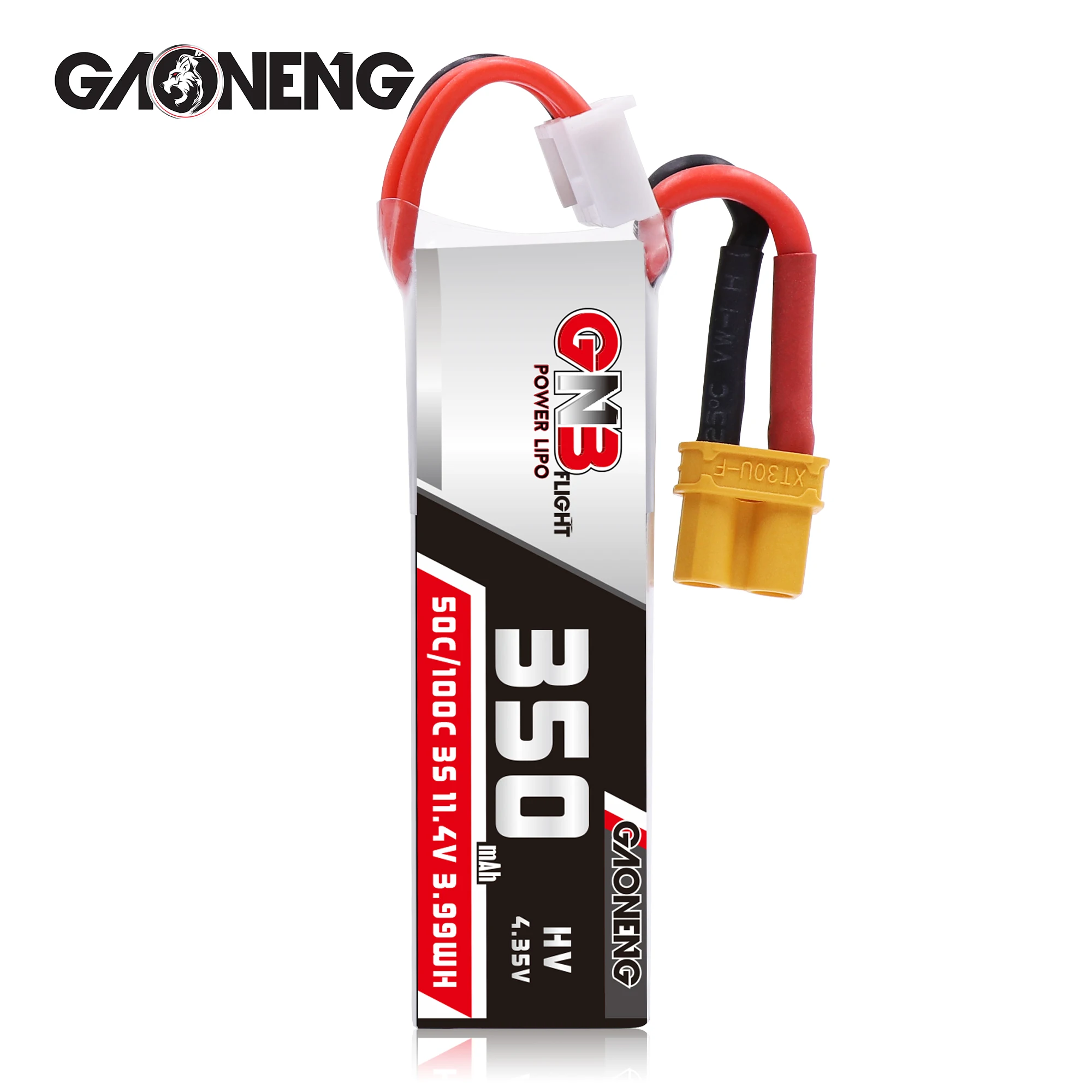 4PCS Gaoneng GNB 3S 11.1V 350mAh 50C/100C HV 4.35V Lipo Battery XT30 Plug for BetaFPV BETA75X RC FPV Cine Whoop BetaFPV Drone