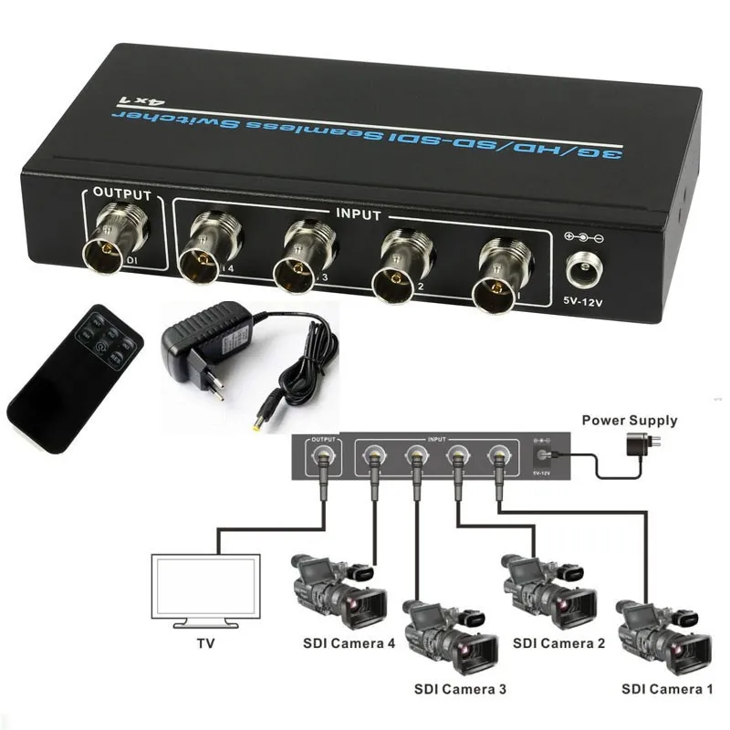 Aliexpress.com : Buy SD SDI/HD SDI/3G SDI 4 x 1 switcher converter 4 ...