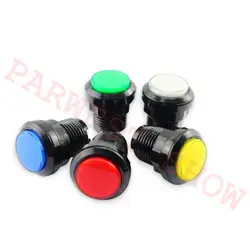10 шт. 32 мм черный край маленькая круглая аркадная игра светодиодный световая кнопка с микропереключателем 5 цветов выбрать для DIY аркадные