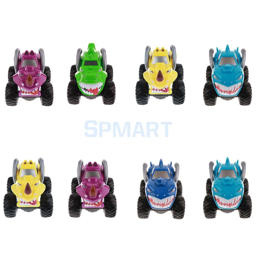Pull Back Monster Truck Friction Powered Car Toys Gifts for Kids Boys Girls (Random)