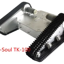 DIY TK-100 сплав Танк шасси умный автомобиль гусеничный шасси гусеницы транспортные средства танки робот шасси+ 2 мотора
