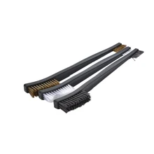 Мини провода щетки Латунь нейлон Нержавеющая сталь щетины очистки Инструмент Главная Кухня щетка для очистки 3 шт./компл