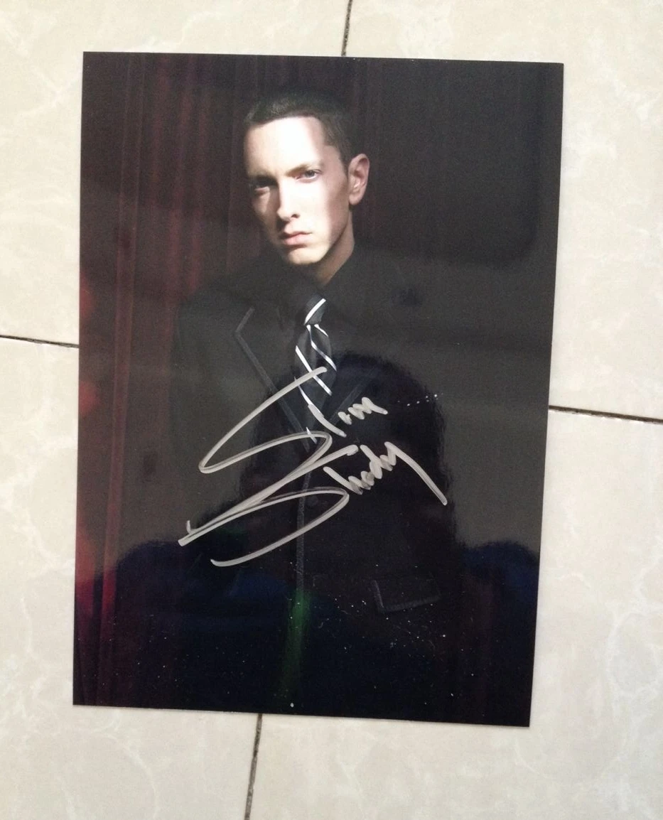 Menandatangani Eminem Slim Shady Ditandatangani Foto Asli 7 ...