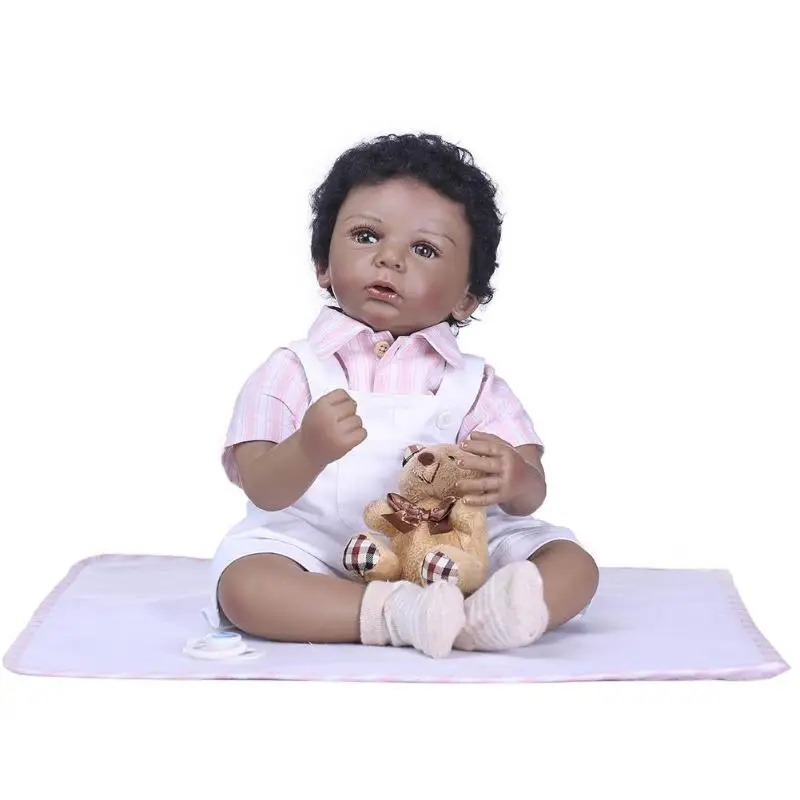 NPK моделирование Reborn Baby Dolls малыш Reborn Doll игрушки для детей силиконовые восхитительные реалистичные спящие успокаивающие Playmate - Цвет: 50cm