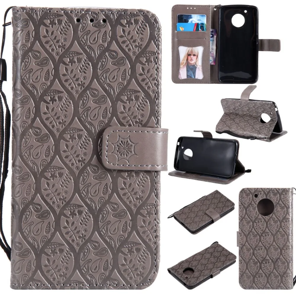 

Capa Wallet Flip Funda Leather Rattan Embossing For Moto C E4 Plus E5 G2 G4 Play G5 G6 2018 X Style Z Force Cover Card Slot P27Z