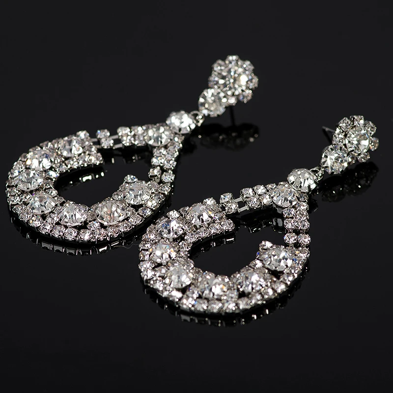 

New Hot Fashion Hollow Metal Flower Plating Silver Leaf Drop Earrings Jewelry Multilayer Tassel long Earrings for women #E254