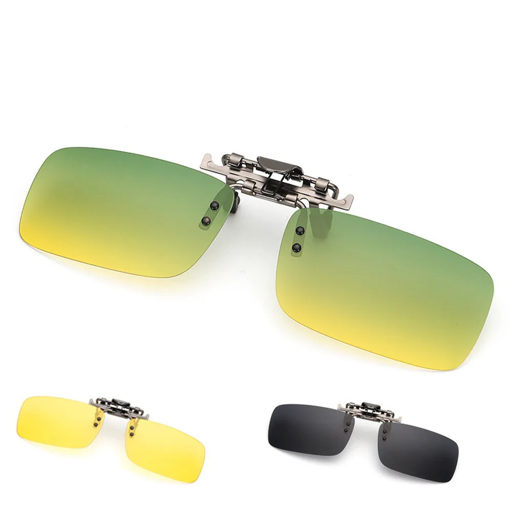 

Day & Night Vision Goggles Sunglasses Clipped Lens Polarized Anti-glare UV-resist Clipped Glasses Lens Myopia Driver Unisex