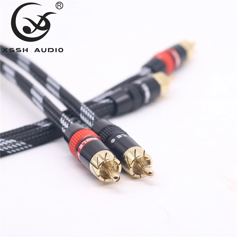 HI end HiFi высокое качество YIVO XSSH Аудио Видео DIY Hifi RCA кабель 4N OFC 2RCA штекер аудио