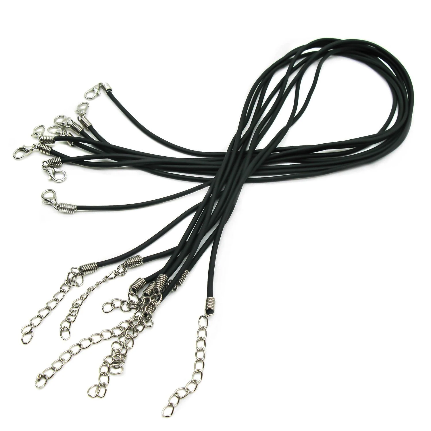 

25 X Leather Round Thong Gorgeous Necklace Cords Lobster Clasp Jewellery Making