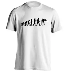 Эволюция снукер игрока мужские и женские печать футболка Дизайн футболка