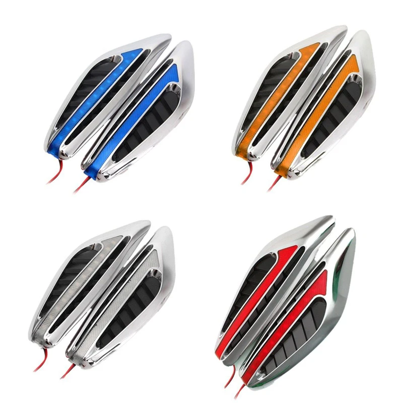 1 pair Universal  Car Steering Blade Light Auto LED Turn Signal Side Indication Lights Lamp
