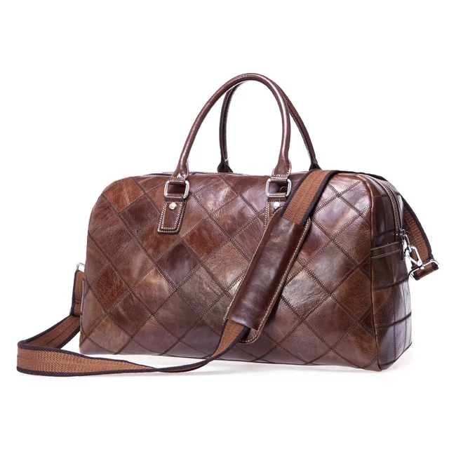

Lager Men Travel Bag for Luggage Men 100% Cow Genuine Leather Duffle Bag Suitcase Carry on Luggage Bags Big Weekend Bags Travel