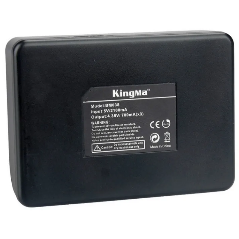 Оригинальный аккумулятор Kingma для Xiaomi yi 4k 3 шт. и канальное USB зарядное устройство YI