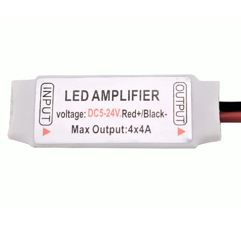 Светодиодный Усилитель DC 5V 24V RGB/RGBW один Цвет контроллер сигнальный повторитель