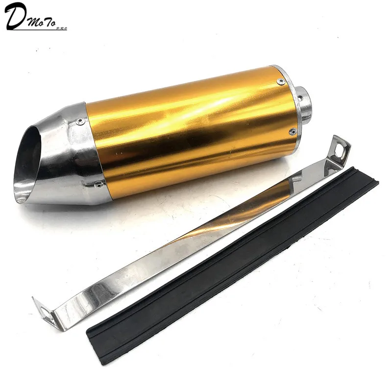

Free shipping Pit Dirt Bike 28mm grey Aluminum Exhaust Muffler For Chinese 50cc -125cc TTR KLX CRF Moped Scooter Motocross