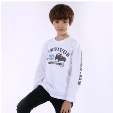 

Free Shipping - children/kids/boys long sleeve T-shirt with cool car print, boys white shirt, spring shirt(MOQ: 1pc)