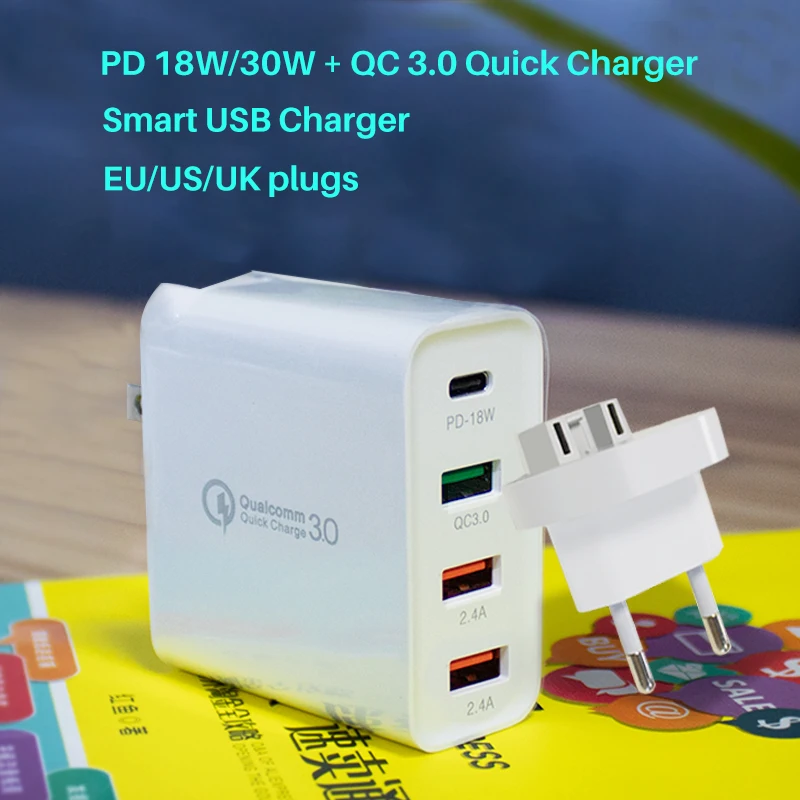 Сетевое зарядное устройство с USB портом и поддержкой быстрой зарядки 3 0|Зарядные