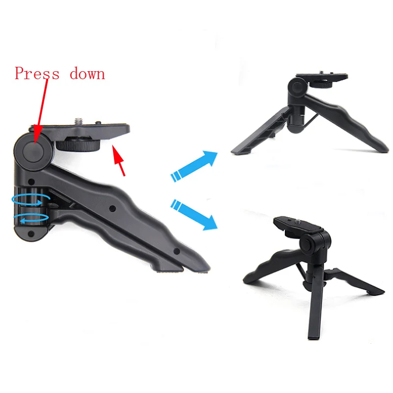 10ppcs/lot Mini Tripod Beauty Leg table Tripod Portable folding Tripod Stand for gopro for Micro single camera and sport camera images - 6