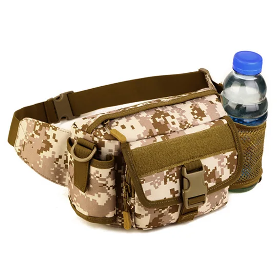 Два ремешка, водонепроницаемая Мужская поясная сумка, нейлоновая поясная сумка, мужская сумка для путешествий на открытом воздухе, спортивная сумка на плечо, сумка на плечо, сумка на пояс - Цвет: Desert