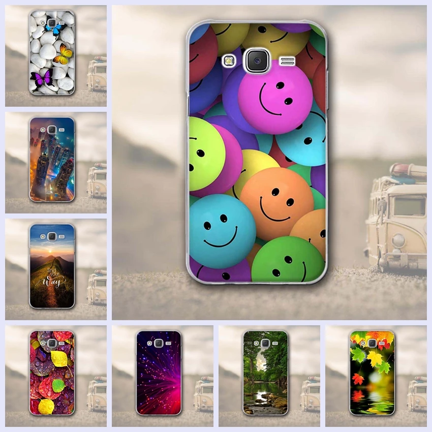 Чехол для Funda Samsung Galaxy J5 2015 J500 J500F защитный чехол задней панели с цветами |