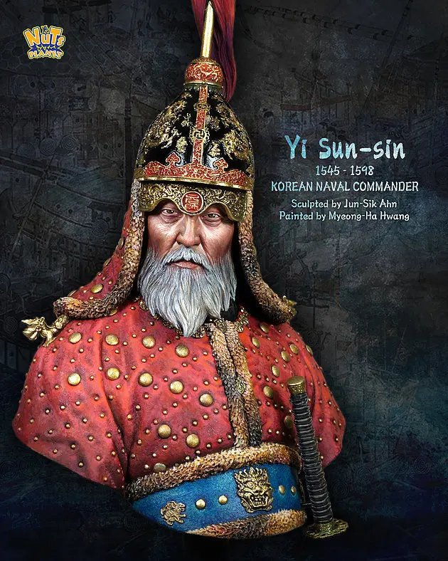 [Loong Way Miniatures] Nuts Planet Yi Sun-Sin бюст миниатюрные из полимерной смолы