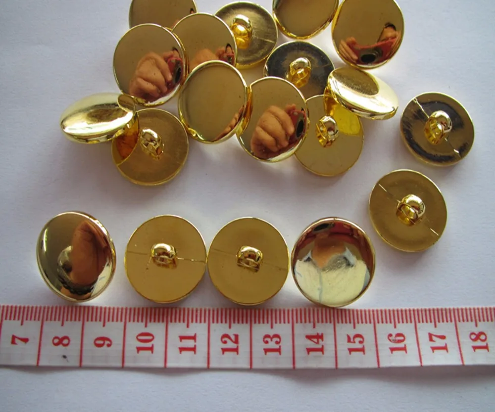 20 мм хвостовик Кнопка швейная хвостовик Кнопка Блузка пластиковое покрытие для кнопок золото Мода Кнопка золотой цвет 100 шт
