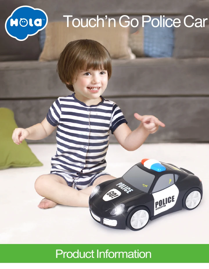 HOLA 6106A детские игрушки, скоростная полицейская модель автомобиля с осязаемой функцией, оттягивающие назад машинки, игрушки для детей