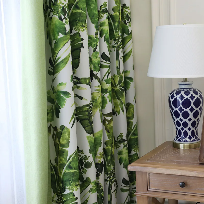 

New Simple Pastoral Fresh Printed Curtain and Curtain Screen Window Curtain Living Room Curtains for Bedroom