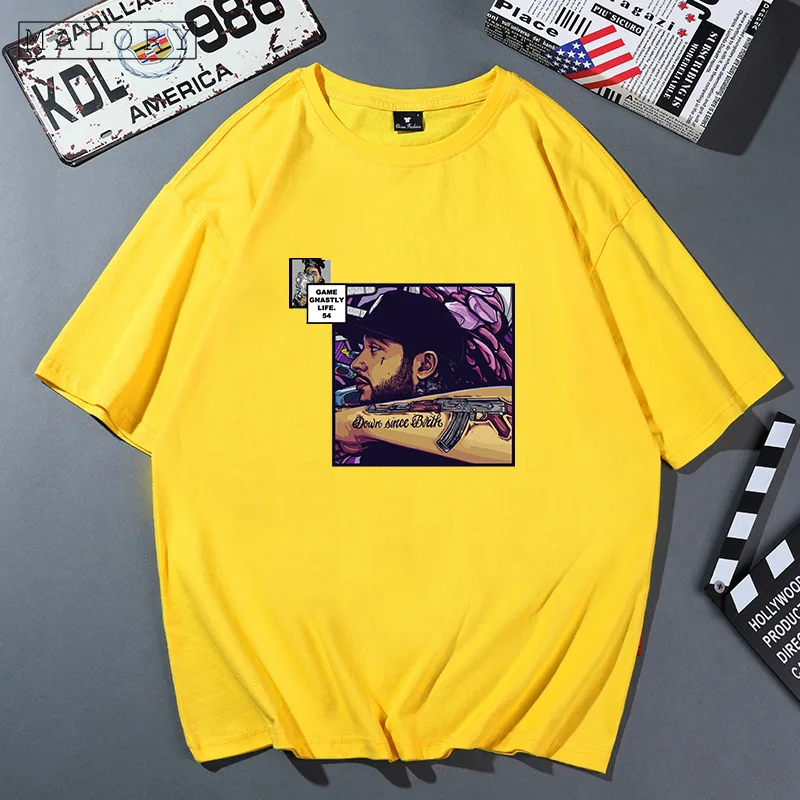 

MALORY 100% cotton short sleeve t shirt Fashion Street style print 2019 summer streetwear holiday style O-Neck men t-shirt