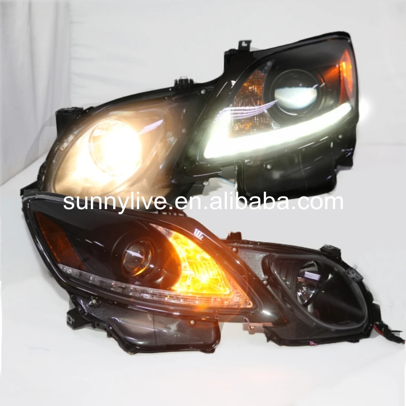Для Lexus для GS300 GS350 GS430 GS450 светодиодный налобный фонарь Headligth 2006 2011 год черный