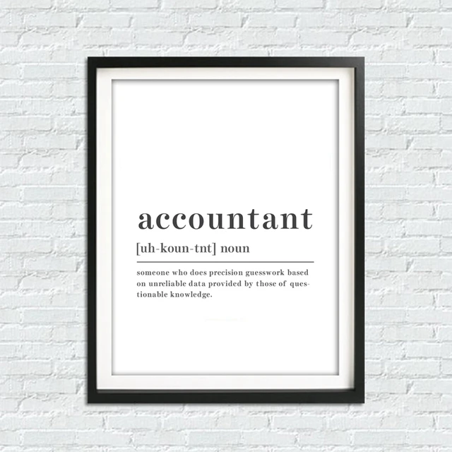 Funny Accountant Definition Wall Art Canvas Posters Prints Accountant