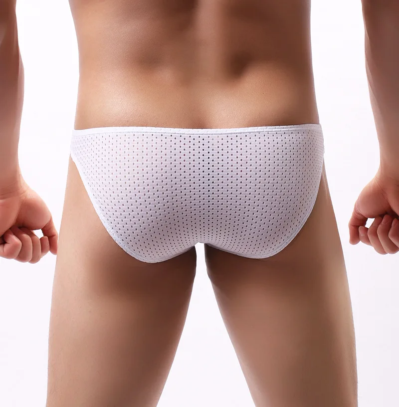 Сетчатое Мужское нижнее белье трусы бикини мужские с мешочком cueca masculina