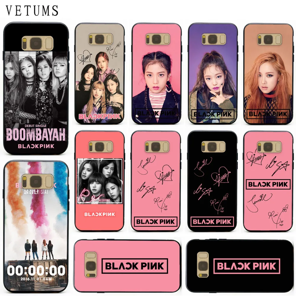 

VETUMS Kpop Girls Group BLACKPINK Lisa Jennie PC TPU Hybrid Phone Case Cover For Samsung Galaxy S6 S7 edge S8 S9 Plus Note 8